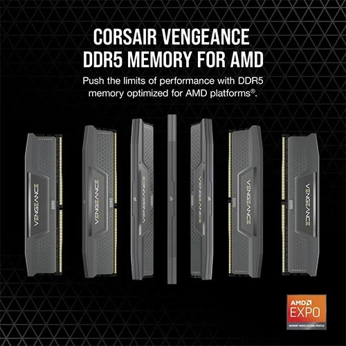 رام كورسير فينجينس سعة 16 غيغابايت من نوع DDR5 بسرعة 6000MT/s - ذاكرة عالية الأداء - زمن استجابة CL36 - متوافقة مع AMD EXPO و إنتل XMP - مشتت حراري من الألومنيوم الصلب - رمادي (25225223) - image 5 رام كورسير فينجينس سعة 16 غيغابايت من نوع DDR5 بسرعة 6000MT/s - ذاكرة عالية الأداء - زمن استجابة CL36 - متوافقة مع AMD EXPO و إنتل XMP - مشتت حراري من الألومنيوم الصلب - رمادي (25225223) - image 5