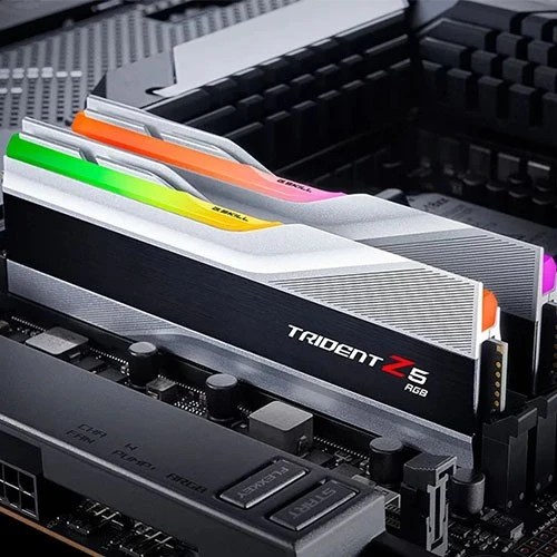 رام جي سكيل ترايدنت Z5 RGB سعة 32 غيغابايت من نوع DDR5 موديل F5-6400J3239G16GA2-TZ5RS - ذاكرة عالية الأداء بسرعة 6400 MT/s - زمن استجابة CL32 - متوافقة مع تقنية إنتل XMP - مشتت حراري من الألومنيوم عالي الجودة - فضي (848354041351) - image 8 رام جي سكيل ترايدنت Z5 RGB سعة 32 غيغابايت من نوع DDR5 موديل F5-6400J3239G16GA2-TZ5RS - ذاكرة عالية الأداء بسرعة 6400 MT/s - زمن استجابة CL32 - متوافقة مع تقنية إنتل XMP - مشتت حراري من الألومنيوم عالي الجودة - فضي (848354041351) - image 8