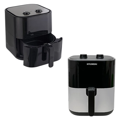 قلاية هيونداي الهوائية 9 لتر HBM-90 - قوة تشغيل 1800 واط - منظم حراري قابل للتعديل - مقابض تحكم ميكانيكية - سلة قابلة للإزالة غير لاصقة - تقليل استهلاك الزيت بنسبة تصل إلى 90% (VEN000001-HBM-90-Black) - image 1 قلاية هيونداي الهوائية 9 لتر HBM-90 - قوة تشغيل 1800 واط - منظم حراري قابل للتعديل - مقابض تحكم ميكانيكية - سلة قابلة للإزالة غير لاصقة - تقليل استهلاك الزيت بنسبة تصل إلى 90% (VEN000001-HBM-90-Black) - image 1