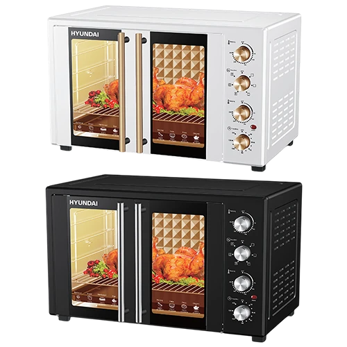Hyundai 2 Door Electric Oven HBM-100L2 - 2800W Power and 100L Capacity - Internal Fan and Lighting - Heat-Resistant Glass Doors (VEN000001-HBM-100L2-White) - image 1 Hyundai 2 Door Electric Oven HBM-100L2 - 2800W Power and 100L Capacity - Internal Fan and Lighting - Heat-Resistant Glass Doors (VEN000001-HBM-100L2-White) - image 1