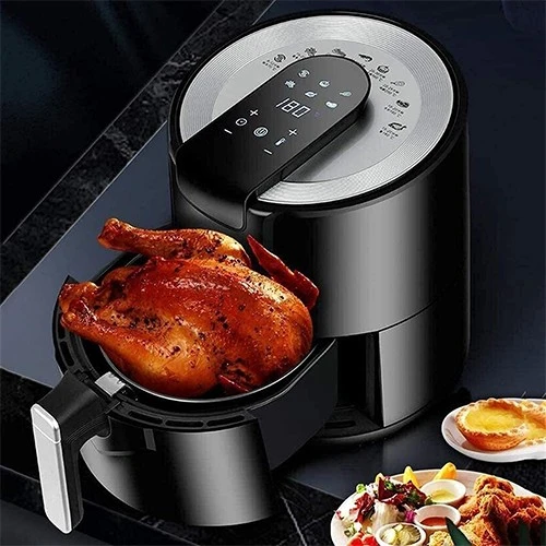 Keshuai Digital Air Fryer - Large 5.5 Liters Capacity - Digital Touch Screen - Smart Thermal Control - Powerful Heating 1500 W - Black (VEN000004-220v50hz) - image 5