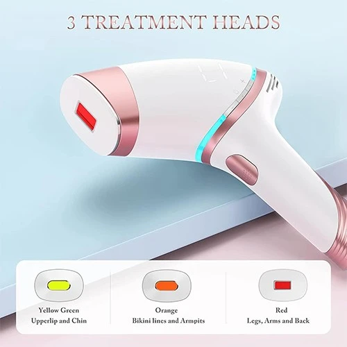 جهاز أمينزر لإزالة الشعر بتقنية IPL - عدد غير محدود من الومضات - نظام تبريد ذكي - ثلاثة رؤوس دقيقة - خمسة مستويات طاقة - وضعان للتشغيل - أبيض (VEN000004-skb-1808) - image 5
