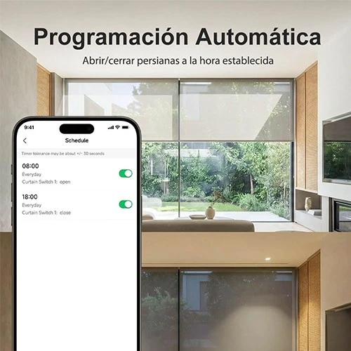 مفتاح ستائر ذكي من ماكسيو - تحكم صوتي - تشغيل عن بعد - مؤقتات متعددة مرنة - أتمتة المنزل الذكي - أبيض (VEN000004-wf-cs01) - image 5