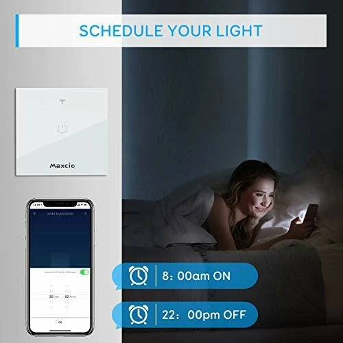 Maxcio Smart Switch RMT002 - Stable Connectivity - One-Touch Operation - Voice and Remote Control - White (VEN000004-RMT002) - image 3