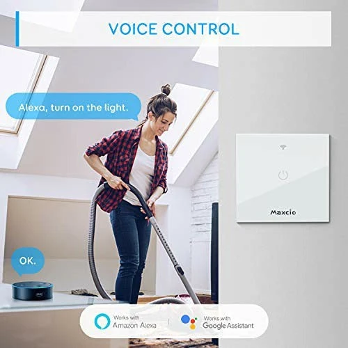 Maxcio Smart Switch RMT002 - Stable Connectivity - One-Touch Operation - Voice and Remote Control - White (VEN000004-RMT002) - image 4