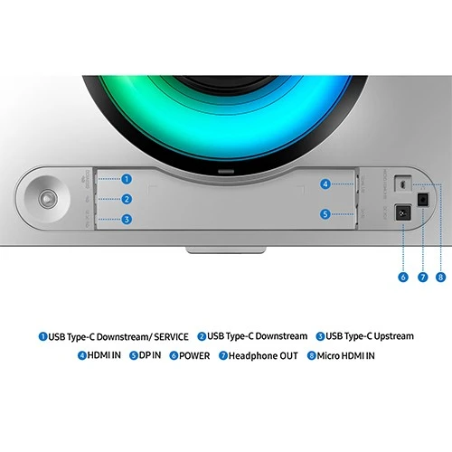 مونيتر العاب سامسونج أوديسي G93S OLED G9 موديل D LS49DG932SMXUE - قياس 49 إنج - دقة QHD مزدوجة - OLED - معدل تحديث 240 هرتز وزمن استجابة 0.03 مللي ثانية - شاشة منحنية 1800R - فضي (8806095769998) - image 11