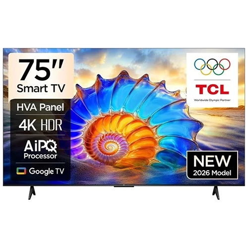 تلفزيون تي سي إل V6D بدقة 4K HDR الذكي - شاشة 4K الترا HD مع لوحة HVA -  دولبي فيجن وHDR متعدد - دولبي أتموس ودولبي أوديو - معدل تحديث أصلي 60 هرتز مع مسرع ألعاب 120 هرتز - أسود (6937574858628) - image 1