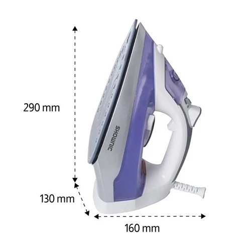مكواة بخار للملابس من شونك NI-B2400CB- قوة 2400 واط - قاعدة سيراميك غير لاصقة - خزان ماء سعة 320 مل - حماية من التكلس والتقطير - أزرق فاتح (VEN000005-NI-B2400CB) - image 3