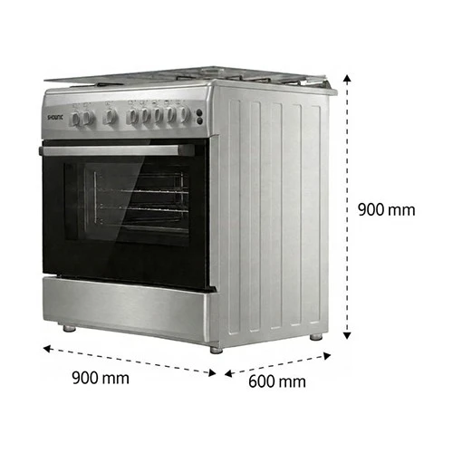 Shownic Gas Cooker KCL-965GLX8 - Size 90 cm - 5 Torbo Burners - Automatic Ignition - Mechanical Timer - Silver (VEN000005-KCL-965GLX82025) - image 3 Shownic Gas Cooker KCL-965GLX8 - Size 90 cm - 5 Torbo Burners - Automatic Ignition - Mechanical Timer - Silver (VEN000005-KCL-965GLX82025) - image 3