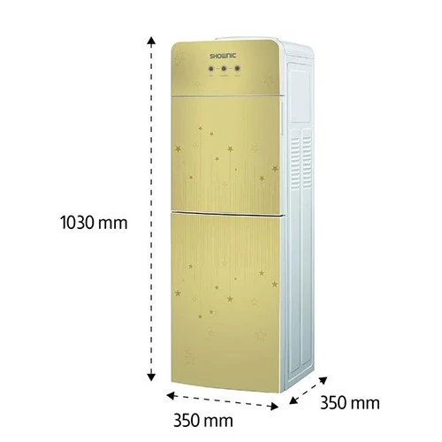 Shownic Water Dispenser with Refrigerator- Three Water Outlets- High Efficiency Compressor Cooling - Sleek Tempered Glass Design (VEN000005-YT-R378GG) - image 2 Shownic Water Dispenser with Refrigerator- Three Water Outlets- High Efficiency Compressor Cooling - Sleek Tempered Glass Design (VEN000005-YT-R378GG) - image 2
