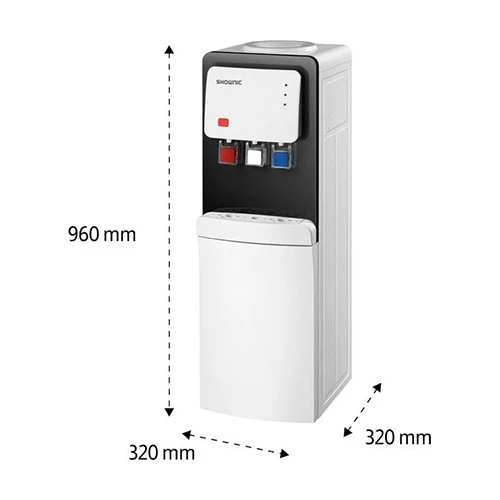 Shownic Water Dispenser with Fridge YT-R368BW - Three Water Outlets- High Efficiency Compressor Cooling - Child Safety Lock - White (VEN000005-YT-R368BW) - image 3 Shownic Water Dispenser with Fridge YT-R368BW - Three Water Outlets- High Efficiency Compressor Cooling - Child Safety Lock - White (VEN000005-YT-R368BW) - image 3