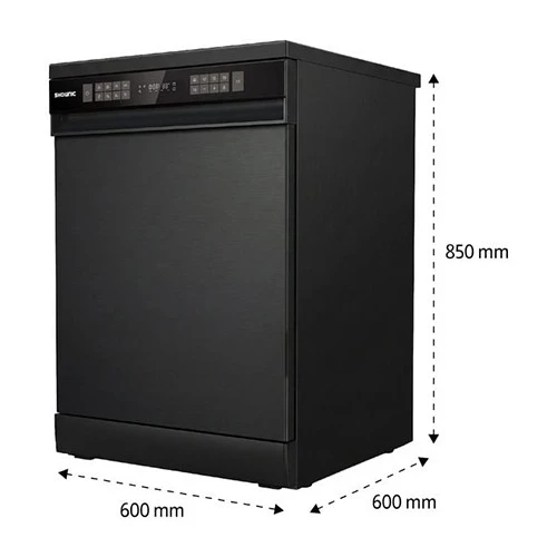 Shownic Dishwasher DWFS1460PY - 14 Place Setting Capacity - 9 Preset Wash Programs - Triple Water Sprayer System - Black (VEN000005-DW-FS1460PY) - image 3 Shownic Dishwasher DWFS1460PY - 14 Place Setting Capacity - 9 Preset Wash Programs - Triple Water Sprayer System - Black (VEN000005-DW-FS1460PY) - image 3