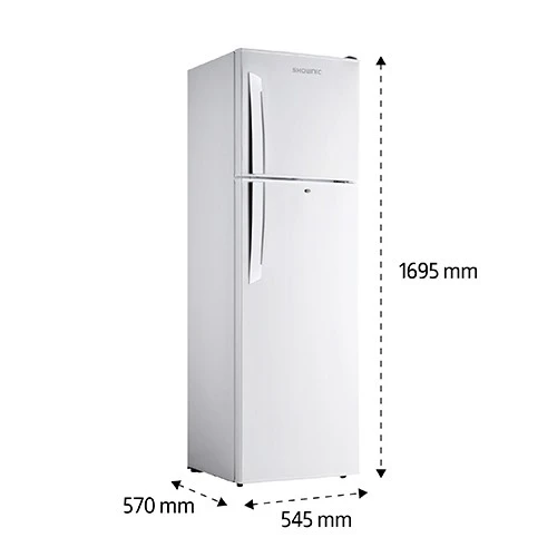 Shownic Top Mount Refrigerator RF-DFT3501 - 10 ft. Capacity - Direct Cooling System - Secure Door Lock - Tropical Compressor - LED Interior Lighting - External Condenser Grid (VEN000005-RF-DFT3501W) - image 4 Shownic Top Mount Refrigerator RF-DFT3501 - 10 ft. Capacity - Direct Cooling System - Secure Door Lock - Tropical Compressor - LED Interior Lighting - External Condenser Grid (VEN000005-RF-DFT3501W) - image 4