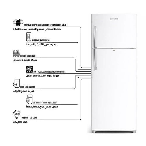 Shownic Top Mount Refrigerator RL-540 - 17 ft. Capacity - Tropical Compressor - Compressor Cooling Fan - Direct Cooling System - External Condenser Grid (VEN000005-RL-540ZW) - image 3 Shownic Top Mount Refrigerator RL-540 - 17 ft. Capacity - Tropical Compressor - Compressor Cooling Fan - Direct Cooling System - External Condenser Grid (VEN000005-RL-540ZW) - image 3