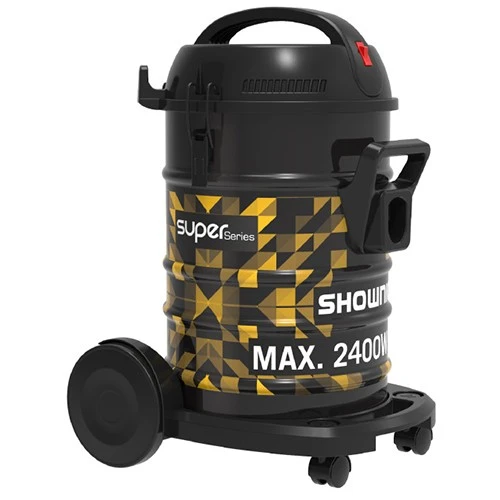 Shownic Drum Vacuum Cleaner VB-23M24RCB - 2400W Maximum Power - 23 Liters Metal Drum - Multi-Filtration System - Integrated Blower Function - Motor Protection System - Black / Yellow (VEN000005-VB-23M24RCB) - image 2 Shownic Drum Vacuum Cleaner VB-23M24RCB - 2400W Maximum Power - 23 Liters Metal Drum - Multi-Filtration System - Integrated Blower Function - Motor Protection System - Black / Yellow (VEN000005-VB-23M24RCB) - image 2