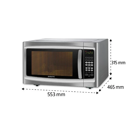 Shownic Microwave Oven with Grill OM-FSD145GX - 45 Liters Capacity - Dual Functionality - Digital Control Panel - Large Glass Turntable - 11 Power Level - 7 Auto-Cooking Presets - Silver (VEN000005-OM-FSD145GX) - image 4 Shownic Microwave Oven with Grill OM-FSD145GX - 45 Liters Capacity - Dual Functionality - Digital Control Panel - Large Glass Turntable - 11 Power Level - 7 Auto-Cooking Presets - Silver (VEN000005-OM-FSD145GX) - image 4