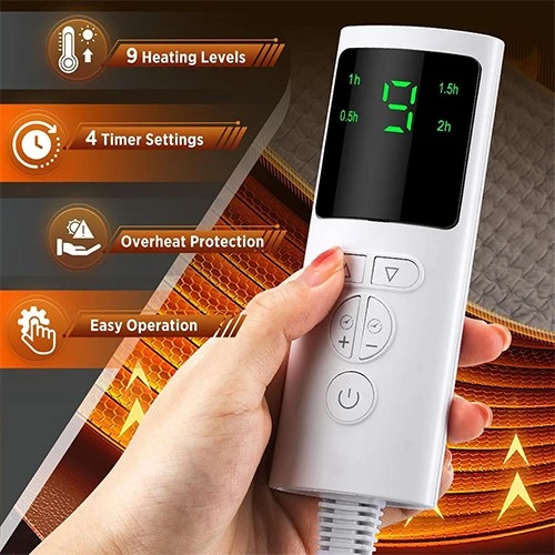 حزام تدفئة كهربائي من ناكس آب B0FL6K1TP - بـ 9 مستويات حرارة قابلة للتعديل - وحدة تحكم LCD - نسيج مايكروفايبر فائق النعومة - تخفيف موجه للآلام - رمادي (VEN000004-B0FL6K1TP) - image 3 حزام تدفئة كهربائي من ناكس آب B0FL6K1TP - بـ 9 مستويات حرارة قابلة للتعديل - وحدة تحكم LCD - نسيج مايكروفايبر فائق النعومة - تخفيف موجه للآلام - رمادي (VEN000004-B0FL6K1TP) - image 3
