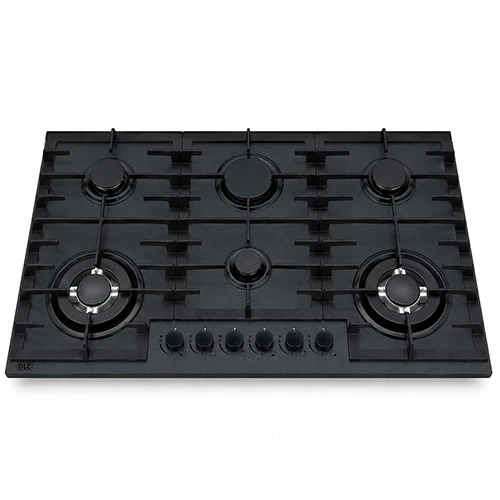 طباخ غاز مدمج من دي إل سي T-906GM-3001 - إشعال تلقائي - 6 عيون قوية - نظام أمان - عيون توربو مزدوجة - هيكل متين - أسود (VEN000009-T-906GM-3001) - image 2