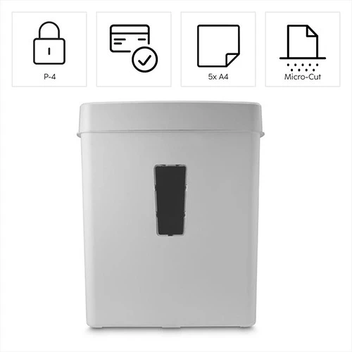 Hama Prime M50CD-W Document Shredder 73050588 - Shredder with Security Level P5 T2 E2 O1 - Versatile Media Shredding - Staple & Clip Capability - Automatic Operation - White (4047443552549) - image 5