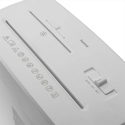 Hama Prime M50CD-W Document Shredder 73050588 - Shredder with Security Level P5 T2 E2 O1 - Versatile Media Shredding - Staple & Clip Capability - Automatic Operation - White (4047443552549) - image 3