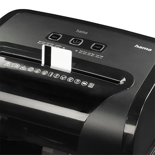 Hama Prime M100 Document Shredder 73050590 - Shredder with Security Level P5 T5 E4 - 8 to 9 Sheets Cutting Capacit - Multi-Media Destruction - Overheating & Overload Protection - Black (4047443552563) - image 4 Hama Prime M100 Document Shredder 73050590 - Shredder with Security Level P5 T5 E4 - 8 to 9 Sheets Cutting Capacit - Multi-Media Destruction - Overheating & Overload Protection - Black (4047443552563) - image 4