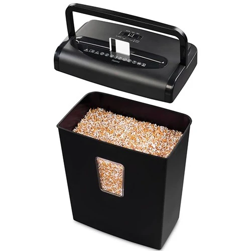 Hama Prime M80 Document Shredder 73050589 - Shredder with Security Level P5 T5 E4 - Micro Cut Technology - 20 Liter Bin - Shreds Up to 8 Standard Sheet - Black (4047443552556) - image 4