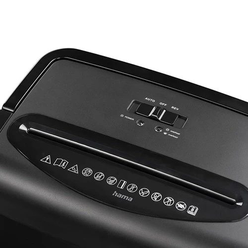 Hama Prime M80 Document Shredder 73050589 - Shredder with Security Level P5 T5 E4 - Micro Cut Technology - 20 Liter Bin - Shreds Up to 8 Standard Sheet - Black (4047443552556) - image 3