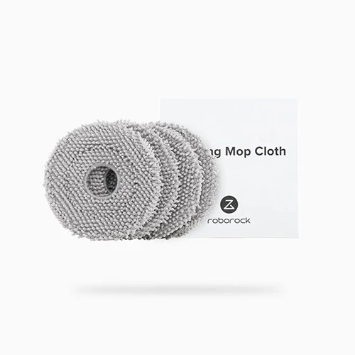 Roborock Mop Cloth For Q Revo - High Density Microfiber Fabric - Washable & Reusable - Surface Safe Cleaning - 4 Piece Pack - Light Grey (6970995787399) - image 4