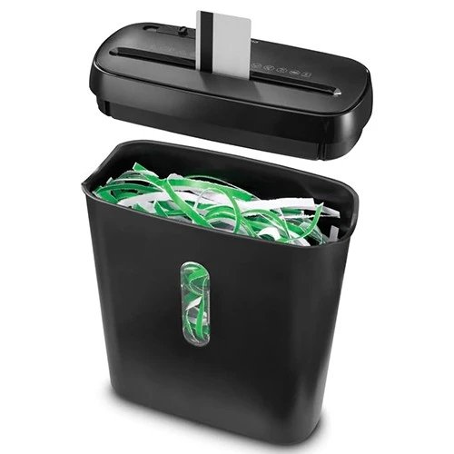 Hama Classic S61 Document Shredder 73050581 - Shredder with Security Level P2 T2 E2 - Strip Cut - 8 Liter Basket - Black (4047443552532) - image 4