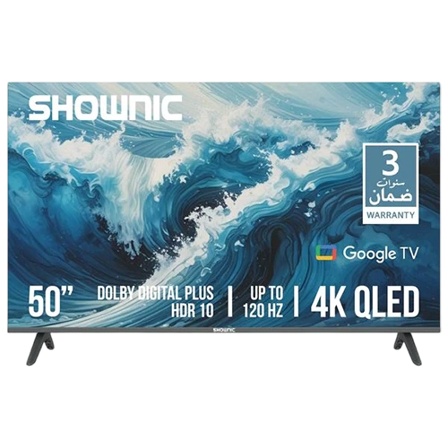 Shownic Smart Television TS-50AUHGQ - 50 Inch Size - 4K QLED Display - Smooth Motion Tech - Gaming Optimized - Dolby Digital Plus - Black + Free Gift: Stand + Speaker (VEN000005-TS-50AUHGQ) - image 1 Shownic Smart Television TS-50AUHGQ - 50 Inch Size - 4K QLED Display - Smooth Motion Tech - Gaming Optimized - Dolby Digital Plus - Black + Free Gift: Stand + Speaker (VEN000005-TS-50AUHGQ) - image 1