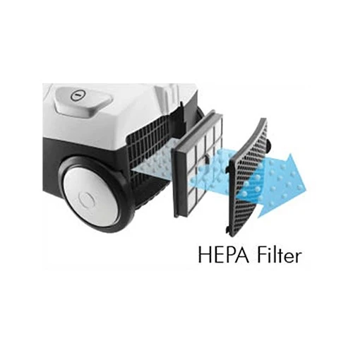 Trisa Classic Clean Vacuum Cleaner T6601 - Hepa Filter - 3.8L Capacity - 650W Motor - Triple Function Accessories - Protective Soft Wheels - White (VEN000010-7640139994899) - image 4 Trisa Classic Clean Vacuum Cleaner T6601 - Hepa Filter - 3.8L Capacity - 650W Motor - Triple Function Accessories - Protective Soft Wheels - White (VEN000010-7640139994899) - image 4
