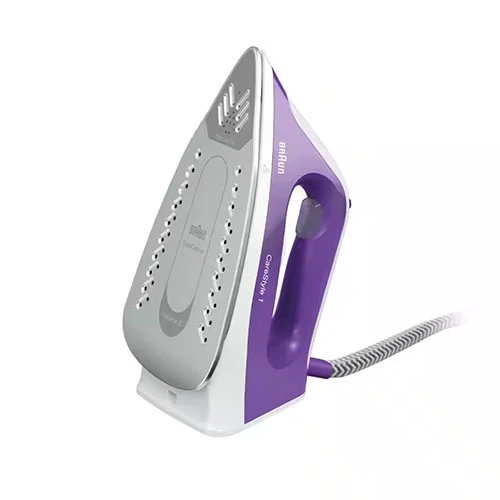 مكواة براون كير ستايل 1 البخارية IS1014VI SS BRAUN GBGCC - قاعدة FreeGlide3D - تقنية البخار المزدوج - ضغط مضخة 6 بار - 4 إعدادات قابلة للتعديل - أبيض / بنفسجي (IS1014VI) - image 2