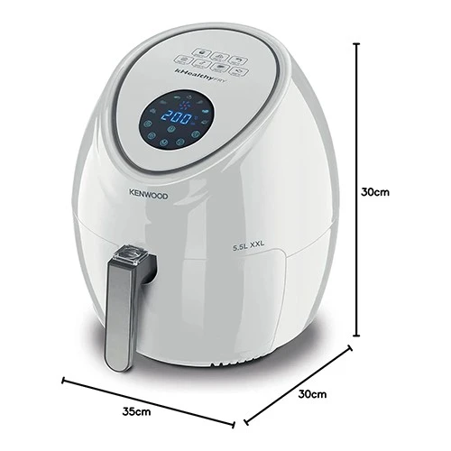 مقلاة هوائية رقمية كينوود HFP52.000WH XXL - أداء 1500 واط - سعة 5 لترات - دهون أقل بنسبة تصل إلى 90% - لوحة تحكم رقمية - أبيض (5011423010182) - image 5 مقلاة هوائية رقمية كينوود HFP52.000WH XXL - أداء 1500 واط - سعة 5 لترات - دهون أقل بنسبة تصل إلى 90% - لوحة تحكم رقمية - أبيض (5011423010182) - image 5