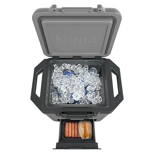 Ninja FrostVault Hard Cooler with Dry Zone - FrostVault Technology - Lockable Lid - Multi-Use Design - Slate Gray (622356289542) - image 7