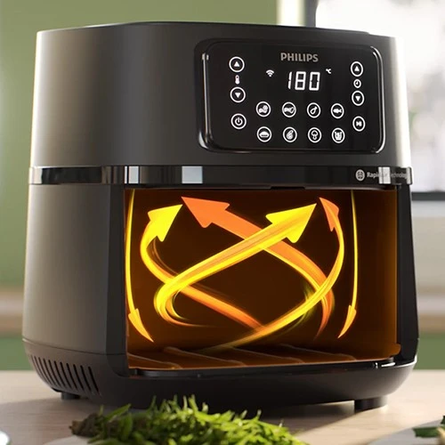 Philips Air fryer 5000 Series XXL HD9285/93 -  7.2L - Connected To HomeID App - Rapid Air Technology - Black (8720389015069) - image 4