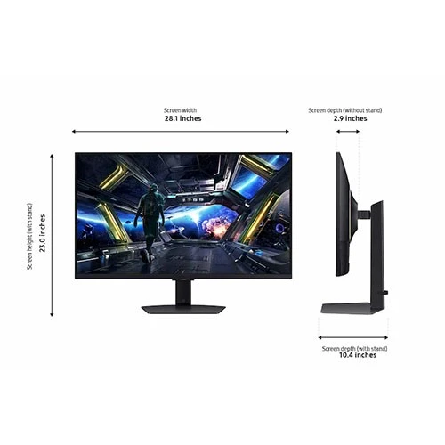 مونيتر الألعاب سامسونج أوديسي G7 G70D الذكية - قياس 32 أنج - دقة 4K UHD - لوحة IPS - تردد 144 هيرتز ووقت استجابة 1 ملي ثانية - متوافقة مع G-Sync - أسود (8806095723969) - image 3
