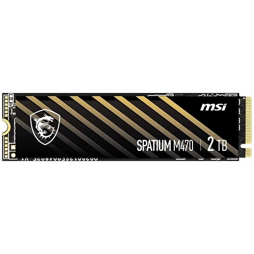 قرص MSI سباتيوم برو 2 تيرابايت M470 SSD PCIe 4.0 M.2 NVMe بسرعة قراءة 6000 ميجابايت/ثانية وسرعة كتابة 5000 ميجابايت/ثانية  - أسود (824142390283) - image 2