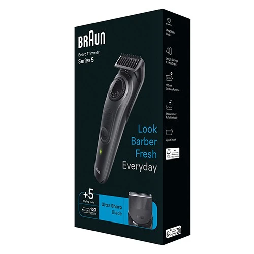 Braun Beard Trimmer 5 BT5420 - Trims, Edges, and Details with 40 Length Settings and Ultra-Sharp Blades - Black (4210201447993) - image 6