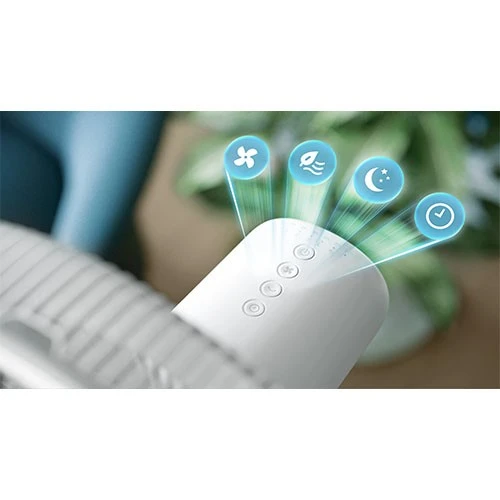 مروحة فيليبس العمودية سلسلة 2000 CX2550/00 - وضع النوم الهادئ - تقنية شفرات سايلنت وينغز - 3 سرعات - أبيض (8720389036859) - image 5 مروحة فيليبس العمودية سلسلة 2000 CX2550/00 - وضع النوم الهادئ - تقنية شفرات سايلنت وينغز - 3 سرعات - أبيض (8720389036859) - image 5
