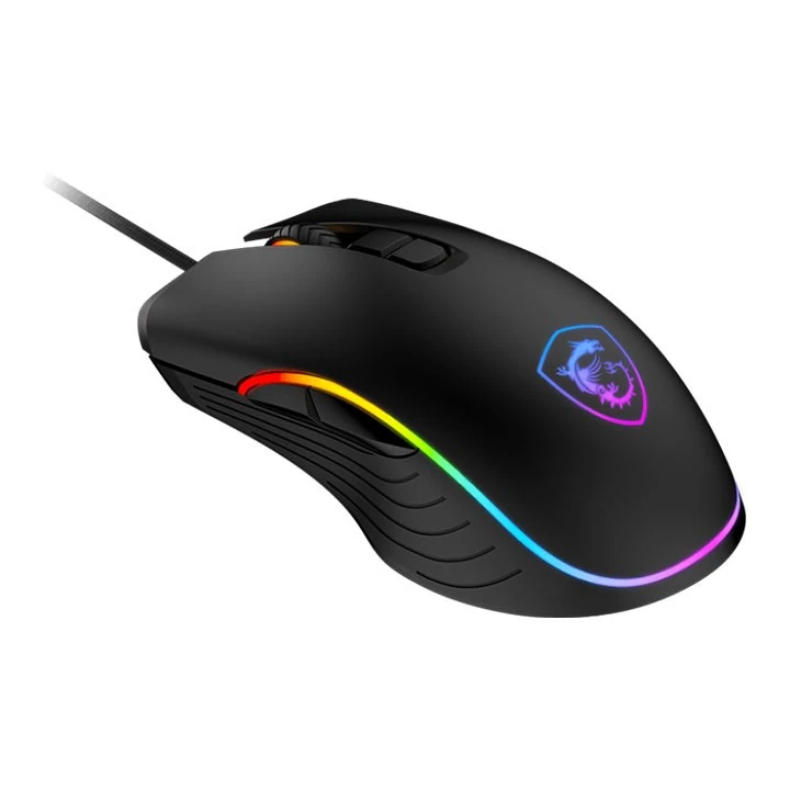 MSI Forge GM300 Gaming Mouse - 7200 DPI - Wired - Symmetrical Design - Black (824142348635) - image 2