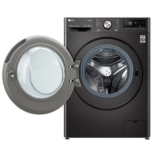 LG Front Load Washing Machine WR9011PBG - 11 Kg and 1400 RPM Spin Speed - AI DD and Steam+ - 14 Smart Programs - Child Lock - Platinum Black (6222048405973) - image 2