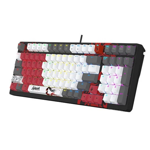 Bloody S98 Naraka Mechanical Gaming Keyboard - 98% - BLMS Red Plus - Wired - Hot-Swappable - White / Red (4711421000383) - image 3
