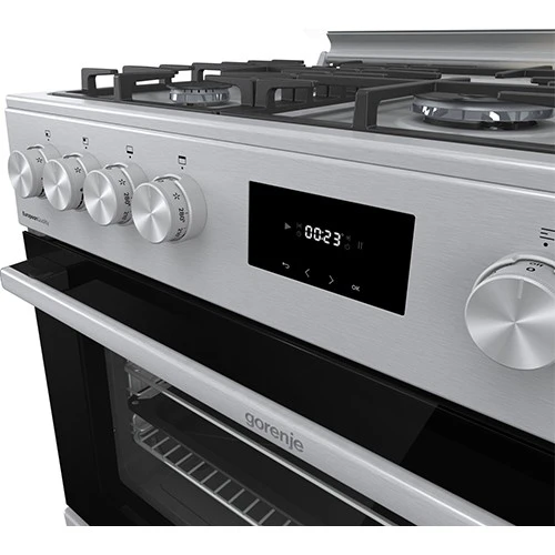 Gorenje Gas Cooker GGI9C21X - 90 cm - 110 L BigSpace Oven - GentleClose Door - EcoClean Enamel - Silver (GGI9C21X) - image 5