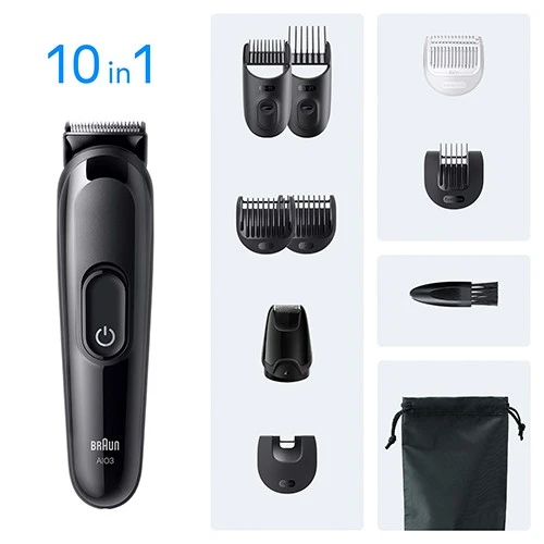 Braun 10-in-1 All-in-One Series 3 AIO3560 - Trims, Styles, and Clips Beard, Hair, and Body with Ultra Sharp Blade - Black (8700216429511) - image 2