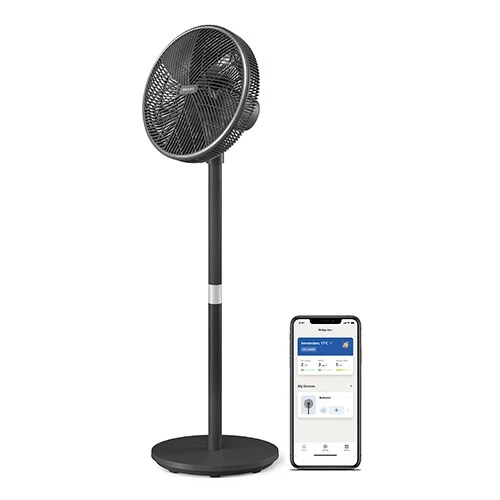 Philips 3000 Series Pedestal Fan CX3550/01 - SilentWings Quiet Cooling - Air+ App Control - 3 Speeds - Black (8720389036934) - image 4 Philips 3000 Series Pedestal Fan CX3550/01 - SilentWings Quiet Cooling - Air+ App Control - 3 Speeds - Black (8720389036934) - image 4