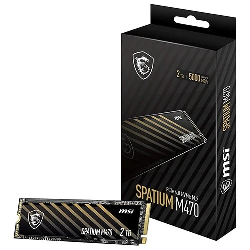 قرص MSI سباتيوم برو 2 تيرابايت M470 SSD PCIe 4.0 M.2 NVMe بسرعة قراءة 6000 ميجابايت/ثانية وسرعة كتابة 5000 ميجابايت/ثانية  - أسود (824142390283) - image 8