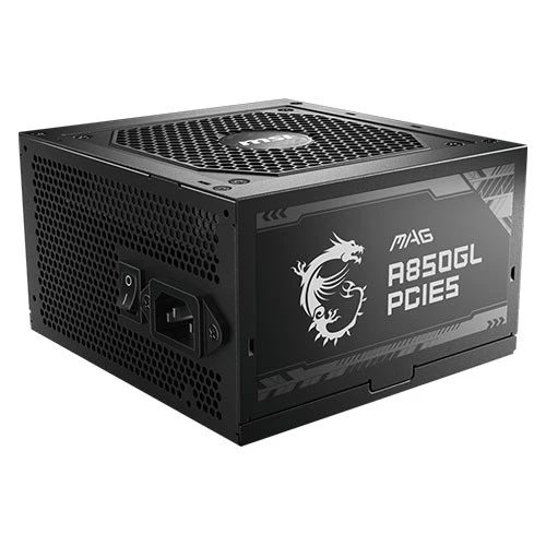 مزود طاقة MSI MAG A850GL - تصميم معياري بالكامل - قدرة خرج 850 واط - جاهز لتقنية PCIe 5.0 و ATX 3.1 - حاصل على شهادة 80 بلس غولد - أسود (824142319222) - image 2 مزود طاقة MSI MAG A850GL - تصميم معياري بالكامل - قدرة خرج 850 واط - جاهز لتقنية PCIe 5.0 و ATX 3.1 - حاصل على شهادة 80 بلس غولد - أسود (824142319222) - image 2