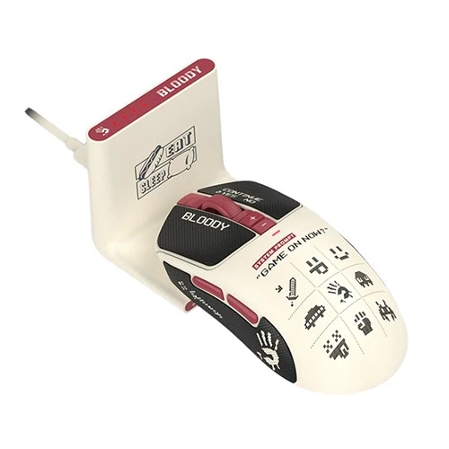 Bloody R72 Ultra Duo Dual Mode Wireless Gaming Mouse - 20,000 CPI - Wireless - Alpha 20K Engine - Pixels Red (4711421002257) - image 2
