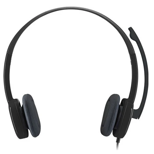 Logitech H151 Stereo Headset - 3.5mm Audio Jack Connection - In-line Volume/Mute Controls - Full Stereo Audio - Multi-Device Compatibility - Noise-Cancelling Rotating Mic - Black (5099206057333) - image 2 Logitech H151 Stereo Headset - 3.5mm Audio Jack Connection - In-line Volume/Mute Controls - Full Stereo Audio - Multi-Device Compatibility - Noise-Cancelling Rotating Mic - Black (5099206057333) - image 2