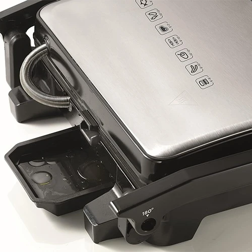 Kenwood Contact Grill HGM31.000SI - 2000W - 3 Adjustable Grilling Positions - Non-Stick Plates - Silver (5011423004631) - image 6